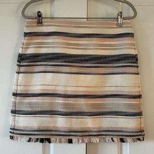 Pink and Blue Tweed Loft Pencil skirt